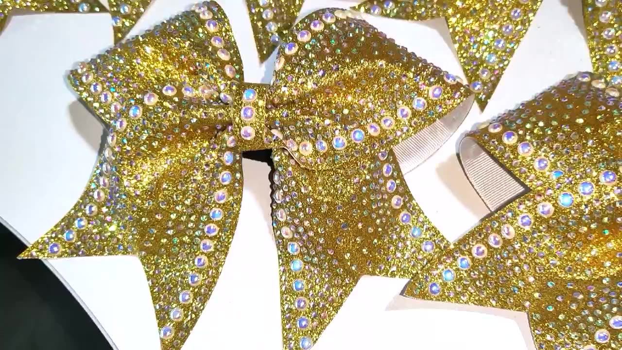 Design Team Cheer And Dance Hair Glitter Cheebow Sublimation Cheer Bow