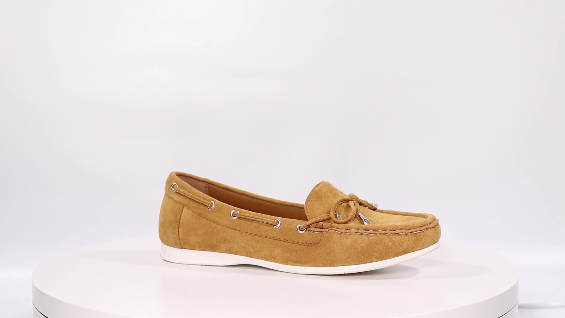 ladies tan moccasin shoes