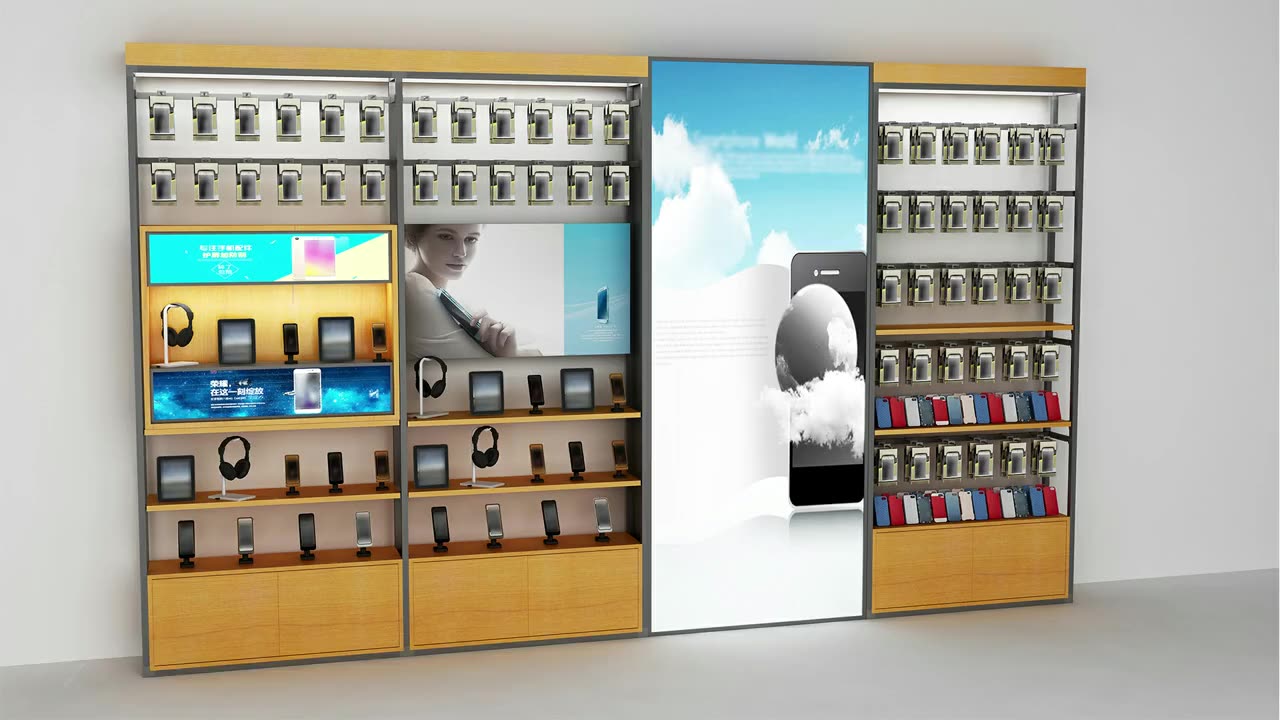 Factory Customized Cell Phone Case Display Rack Design For Mobile Shop