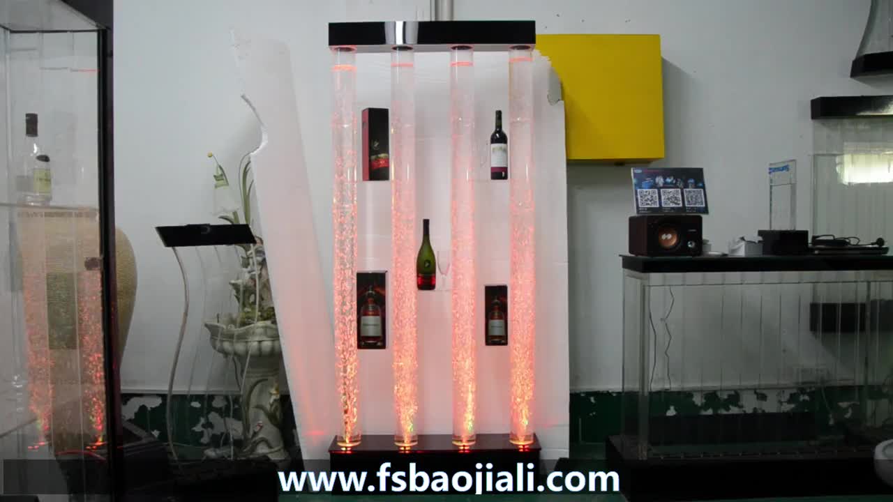 Led Dancing Water Bubble Tube Wall With Mini Beer Cabinet Wine