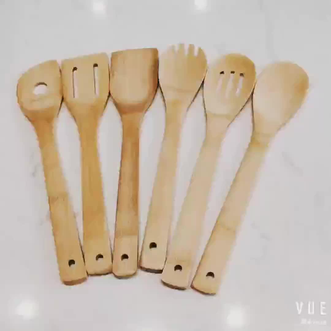 Ecofriendly Organic Natural Custom Kitchen Cooking Flatware Wooden