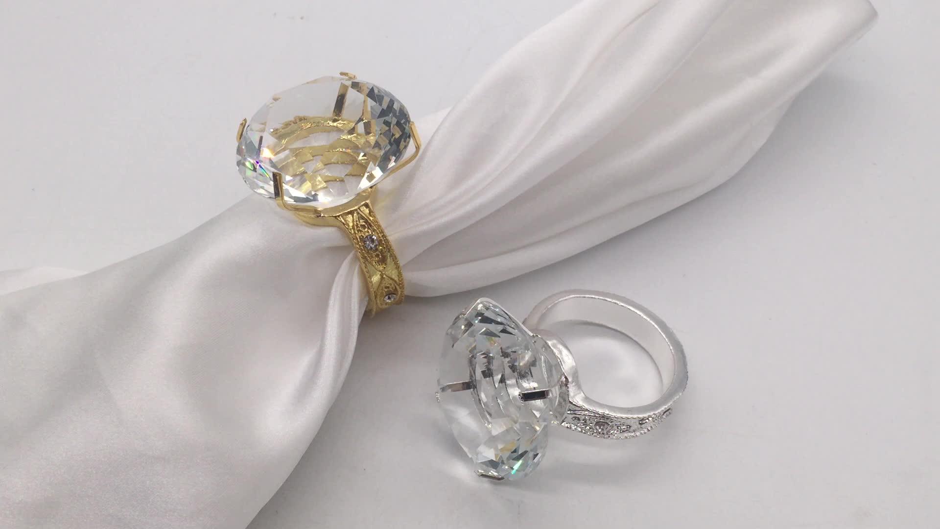 Wedding Decoration Pink Gem Diamond Engagement Ring Napkin Ring Buy