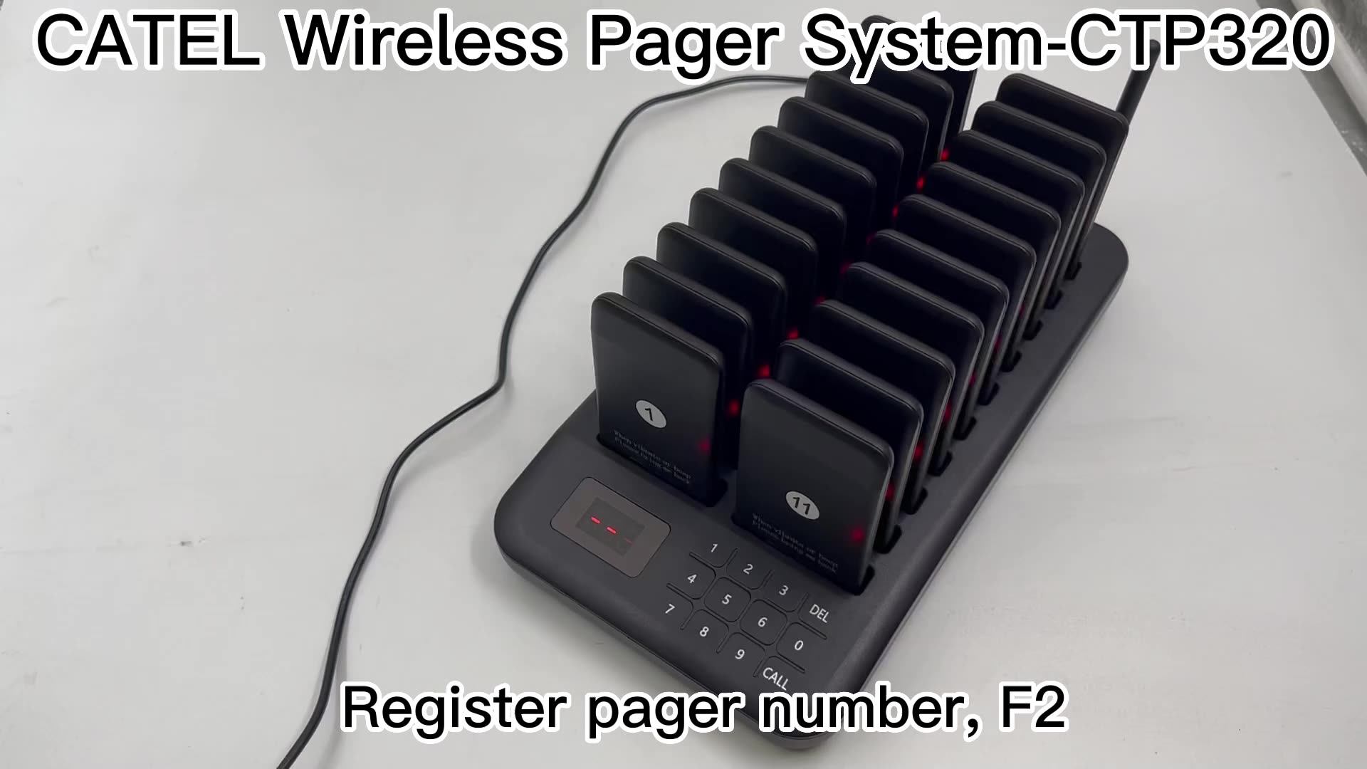 Catel Ctp320 Wireless Coaster Guest Buzzer Restaurant Pager 20 Vibrating Pagers Service Paging