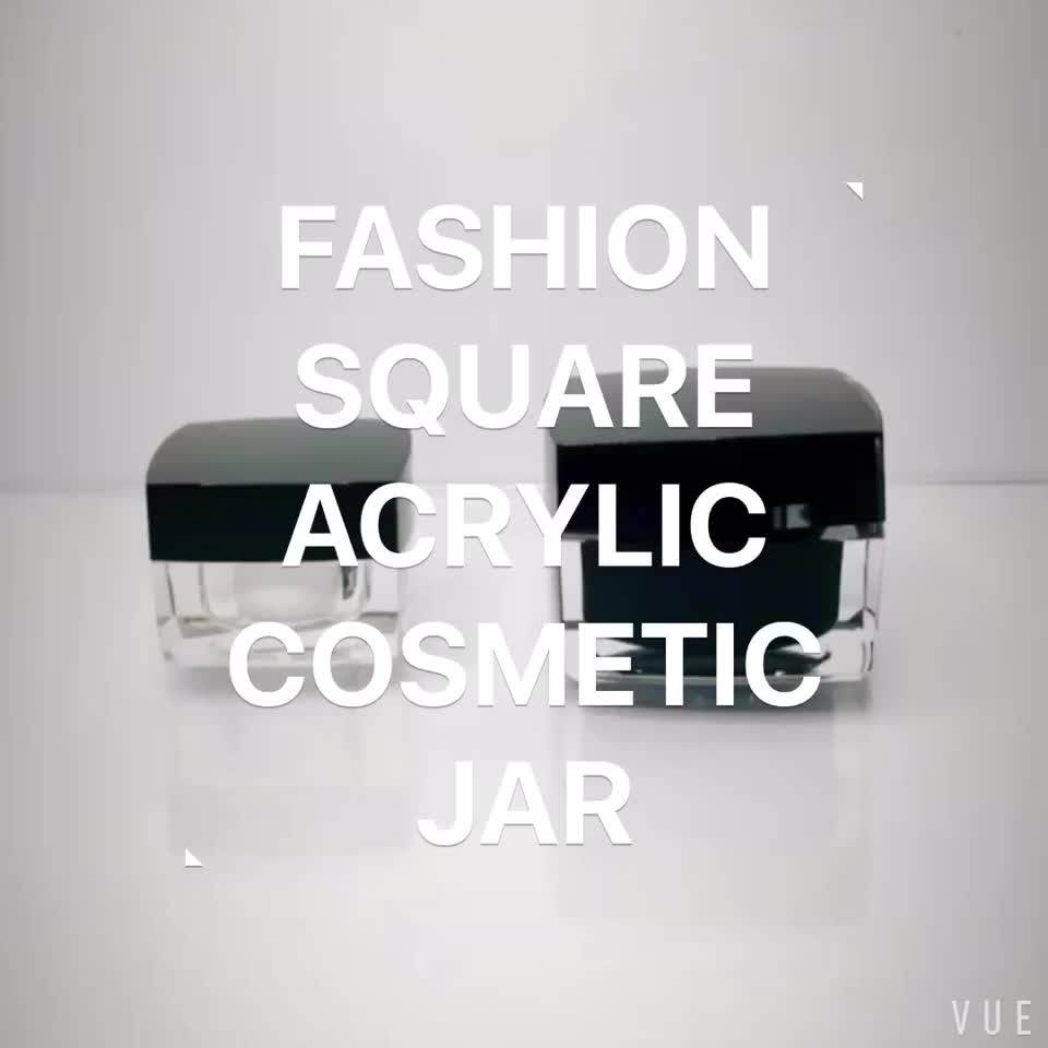 Chunbai Factory Clear Empty Refillable Square Acrylic Face Jar Cream