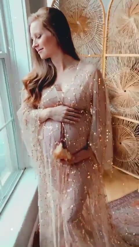 Don&Judy Sequin Maxi Maternity Photo Shoot Dress Boho Evening Party Gown  Pregnancy Women Photography Dresses Baby Shower Gift - AliExpress 1501