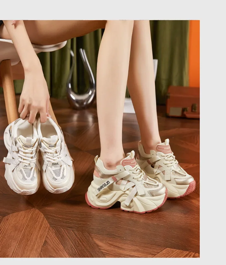 Sandal cao gót nữ hở mũi quai chéo đế xuồng gót 8 cm — Gạo vàng, Mơ chi tiết 11