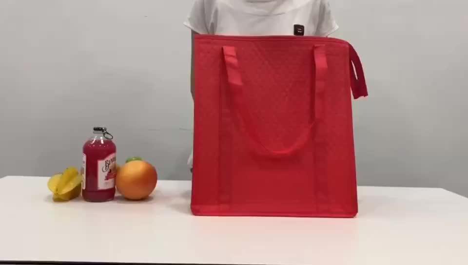 Collapsible Reusable And Durable Insulated Grocery Bag Thermal Cooler