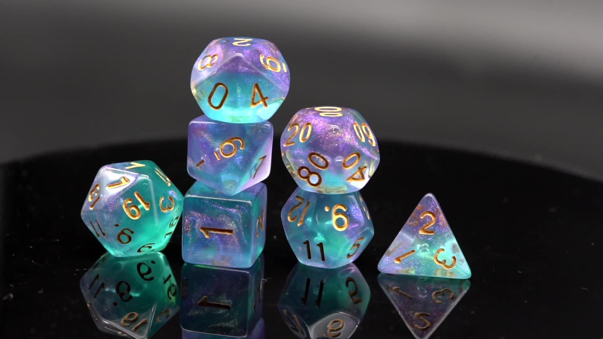 Udixi Polyhedral Acrylic Dnd Rpg Dice For Dungeons And Dragons Yellow