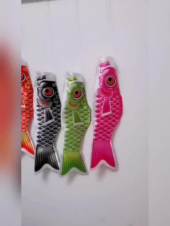 Koinobori Giapponese Bandiera A Forma Di Carpa - Set Tradizionale Per Festa Bambini
