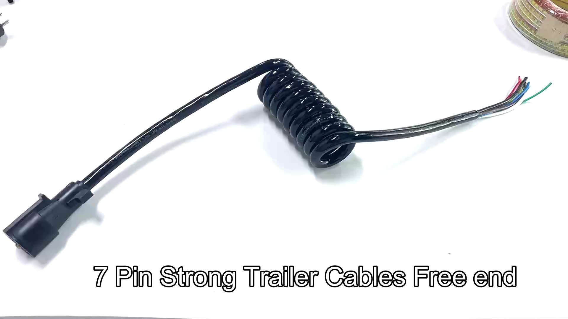 格納式スパイラル電気コード トラックトレーラー ABS/EBS コイル状電源