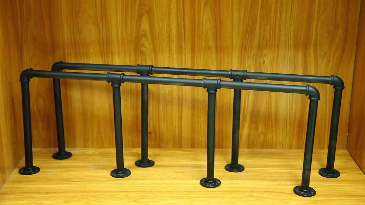 Pipe End Fitting Cap Furniture Threaded Pipes Fittings Vintage Shelf