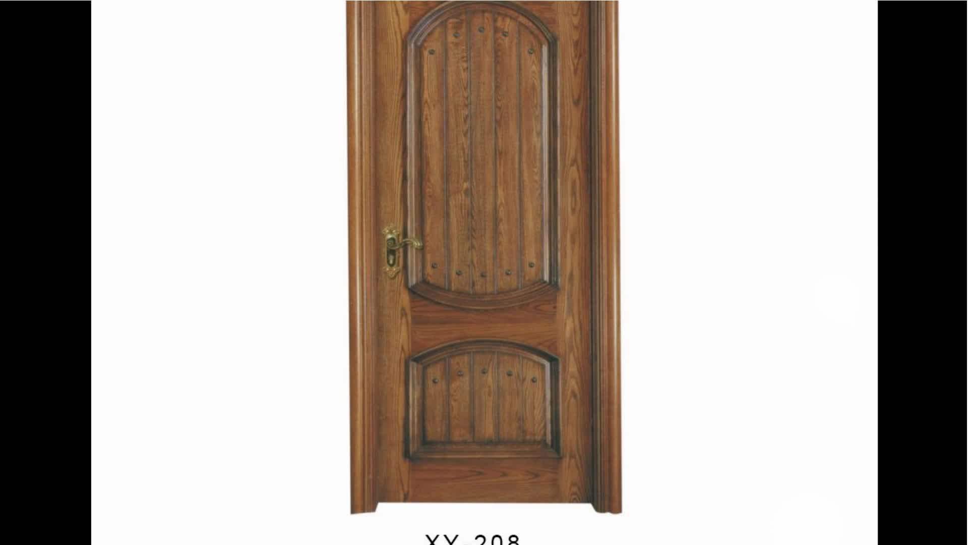 China Deluxe Interior Painted Solid Wood Glass Door Exterior Design