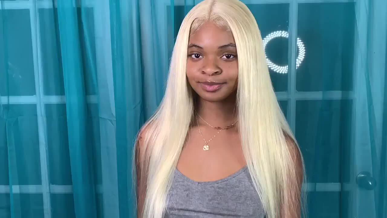 公式 アウトレットストア 黒いレディースusのためのマレーシアのブロンドの613シリング ストレートなレース正面人間髪かつら 最新情報 定価 Level O Com