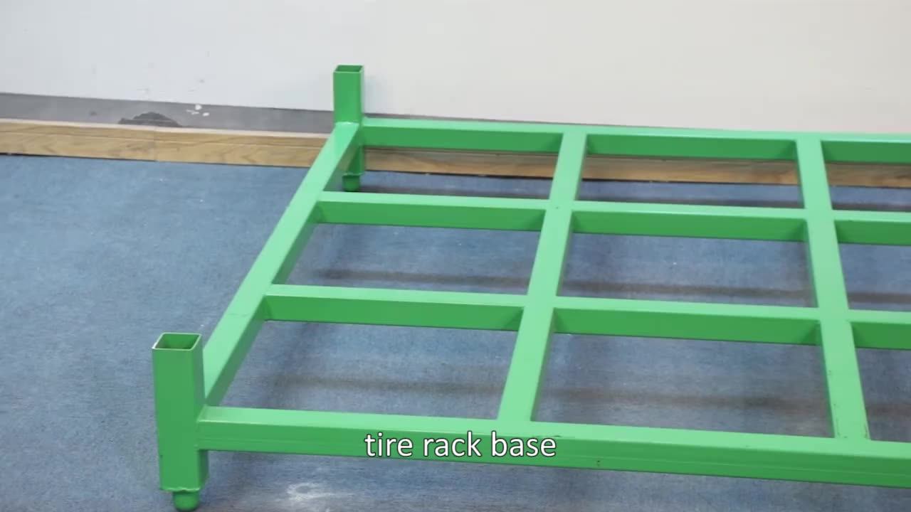 Customized Heavy Duty Storage Stacking Folding Metal Commercial Tire