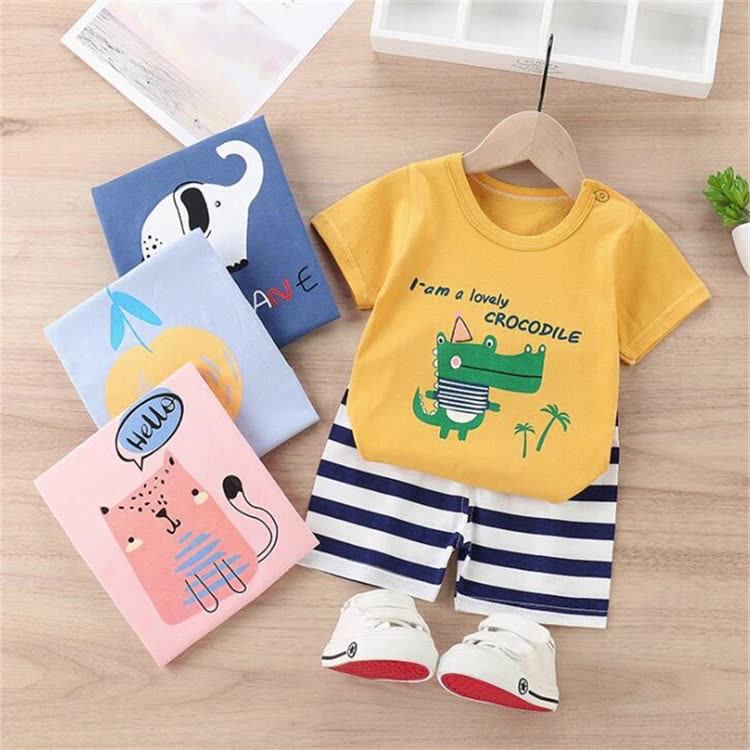Set Tshirts Stock Clearance Boys Clothing 2 Piece Pants Sets Boy's T