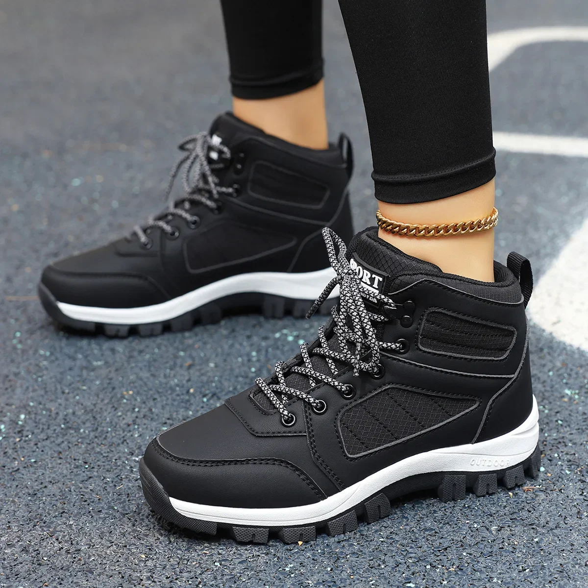 2025 Spring and Autumn New Hiking Climbing Women's Single Boots Outdoor Casual Non-slip Soft Bottom Boots Women's Comfortable Workwear Boots