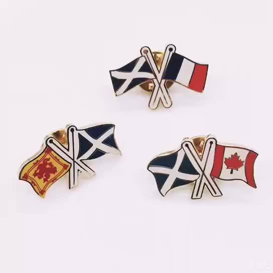 Oem Custom Crossed Lapel Pin National Flag Lapel Pins Buy Flag Lapel