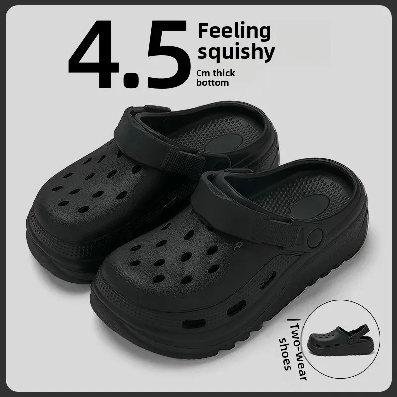Men's Croc Shoes Men's Summer 2025 New Outerwear Outdoor Beach Sandals Driving Slippers