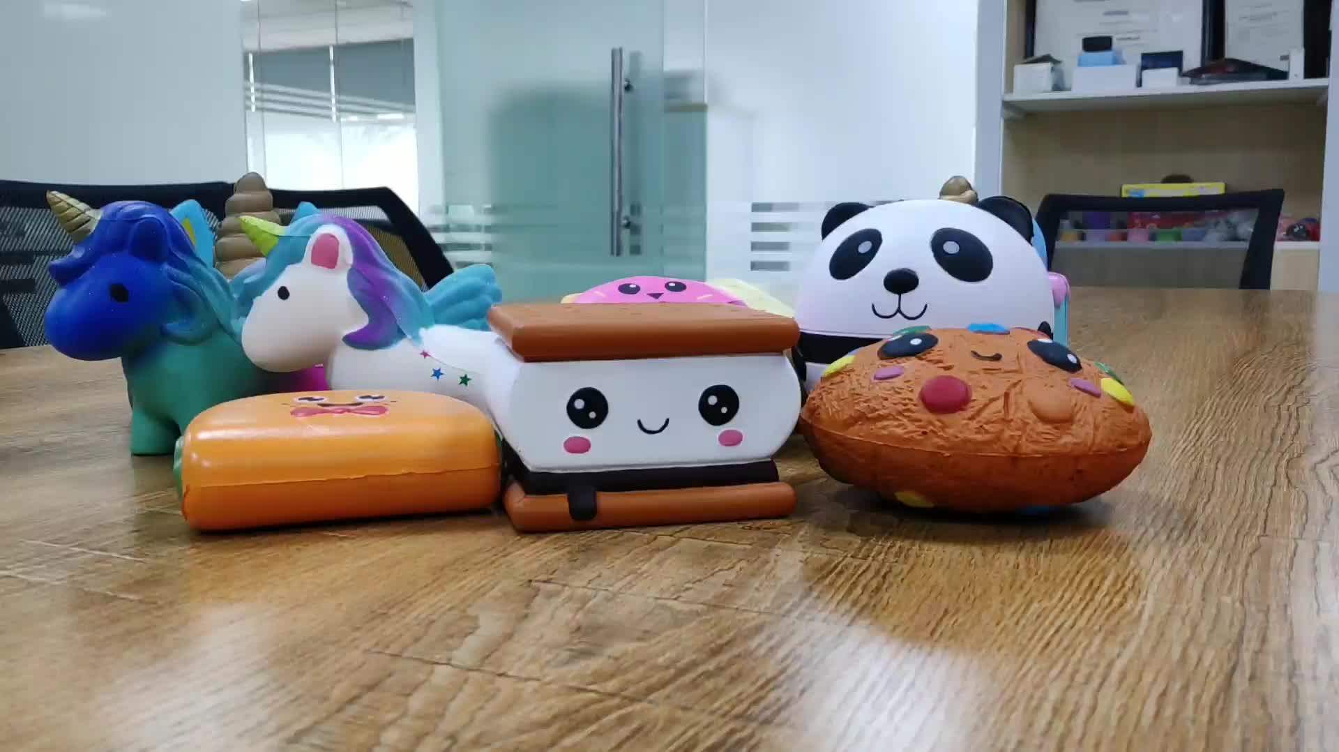 2019 Amazon Hot Selling Squishy Toys Panda,Unicorn,Donut,Cake Squishies