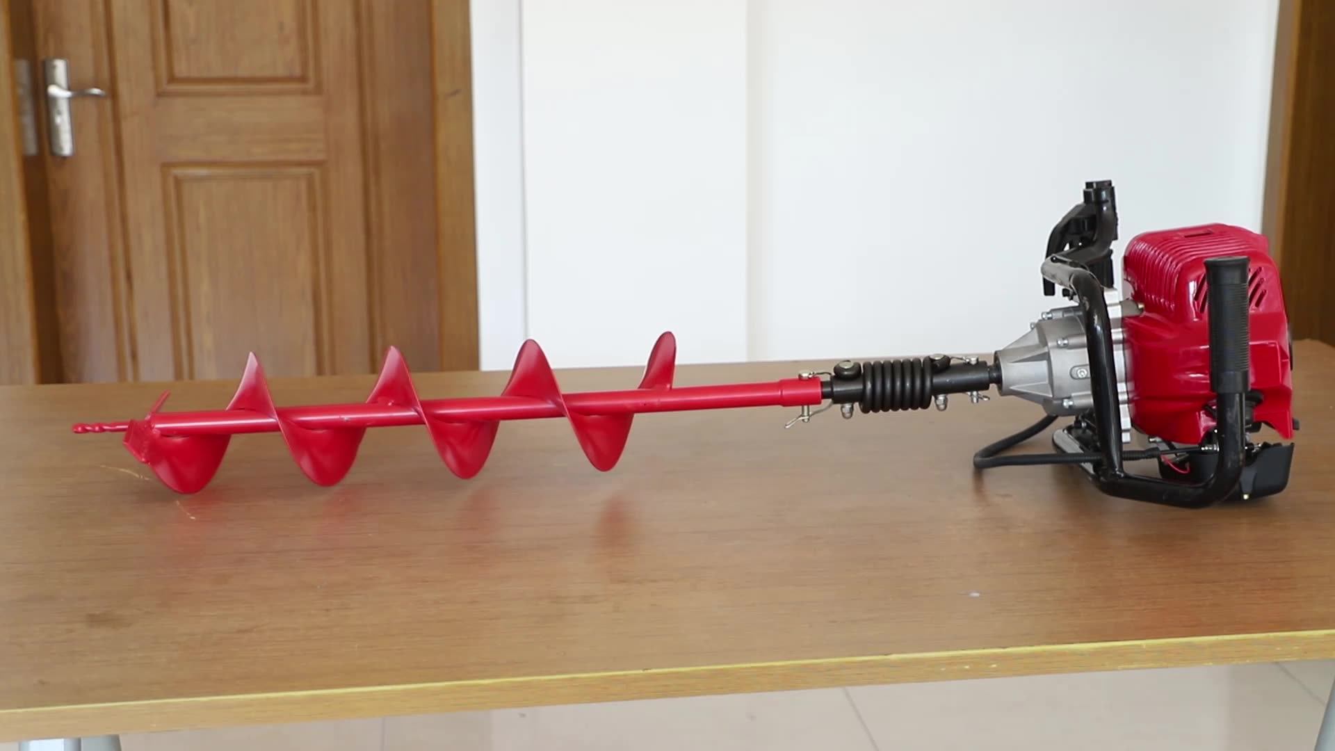 Garden Tools Earth Auger Gasoline Deep Hole Drill 52cc Big Power Auger