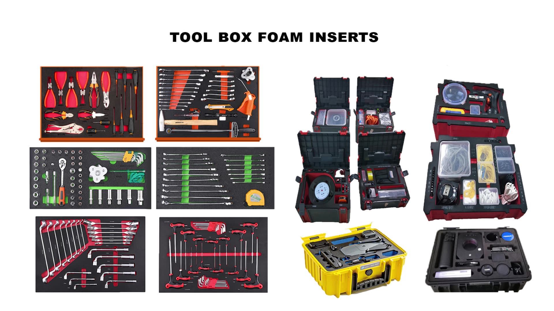 Professional Multilayer Wrench Organizer Cutting Eva Epe Sheets Case Foam Inserts Tool Box