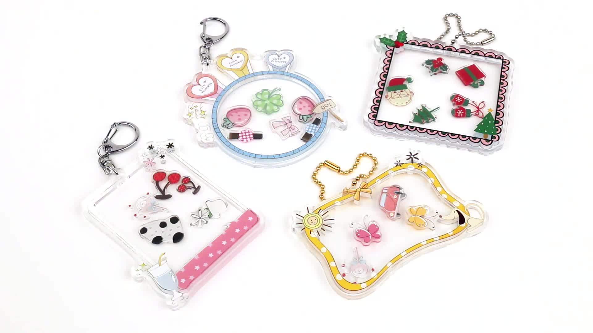 Vograce Personalized Acrylic Keychain Custom Printed Acrylic Charms