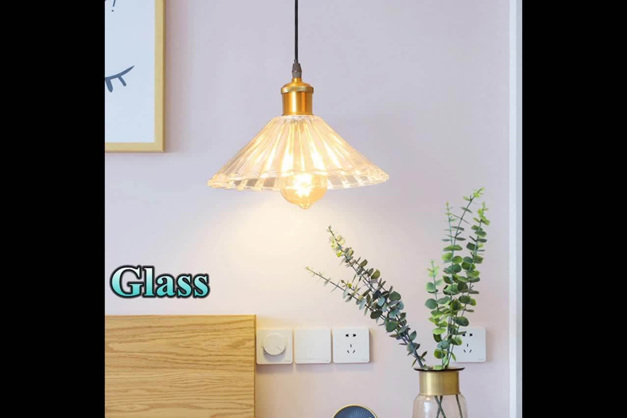 Zhongshan Fabric Smoked Glass Pendant Lights Fluorescent Suspended