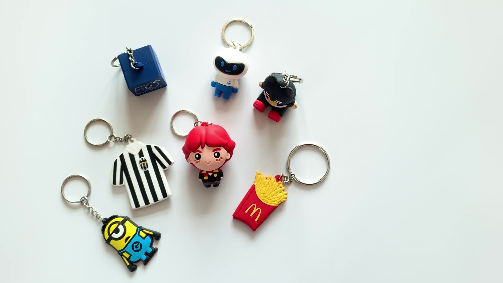 Customized Promotional Cute Soft Pvc Rubber Key Ring Key Chain Keychain
