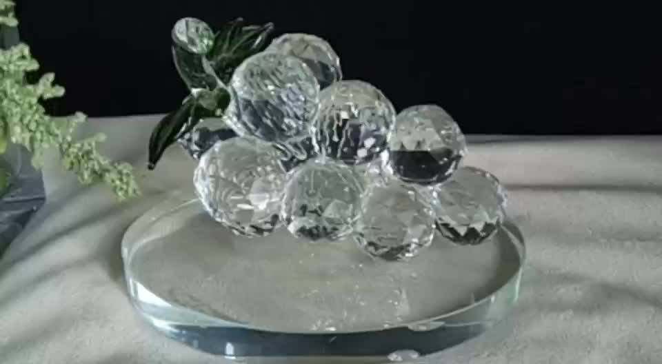 Crystal Grape Cluster For Home Decoration Decorative Glass Grape