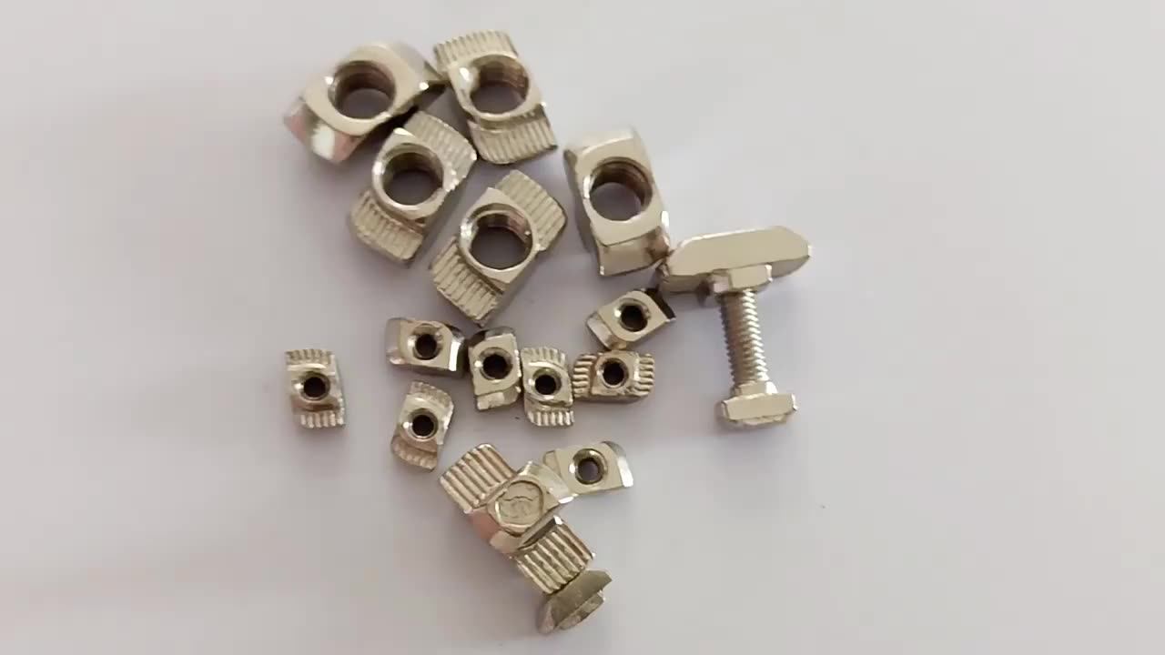 45 Series T Slot Nut Sliding T Nut Hammer Head Nut For Fasten Connector