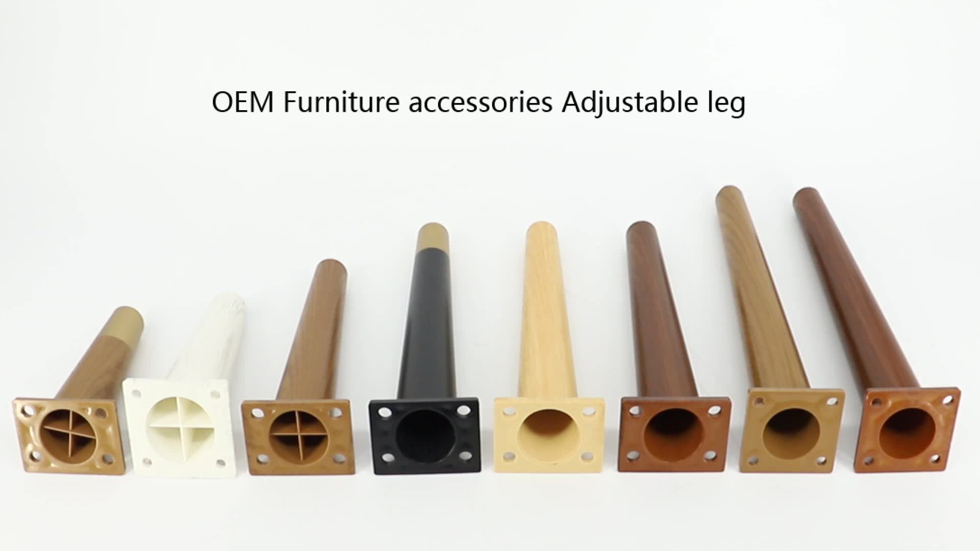 Customized 30cm Height Imitated Wooden Grain Sofa Leg Round Tube