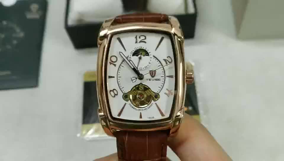 Tevise Montre Homme Jam Tangan Mekanis Otomatis Pria, Jam Tangan Mewah