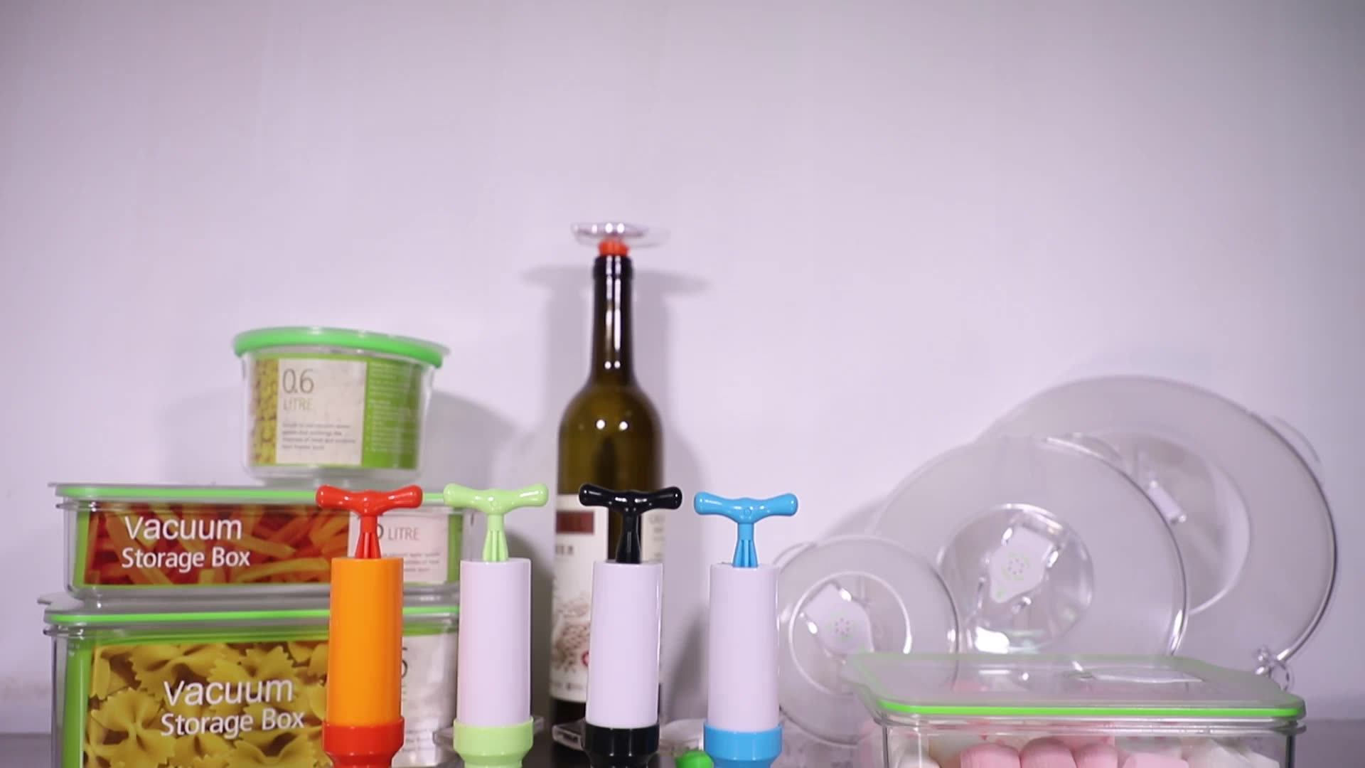 Bpa Free Rectangular Plastic Vacuum Food Storage Containers With Pump