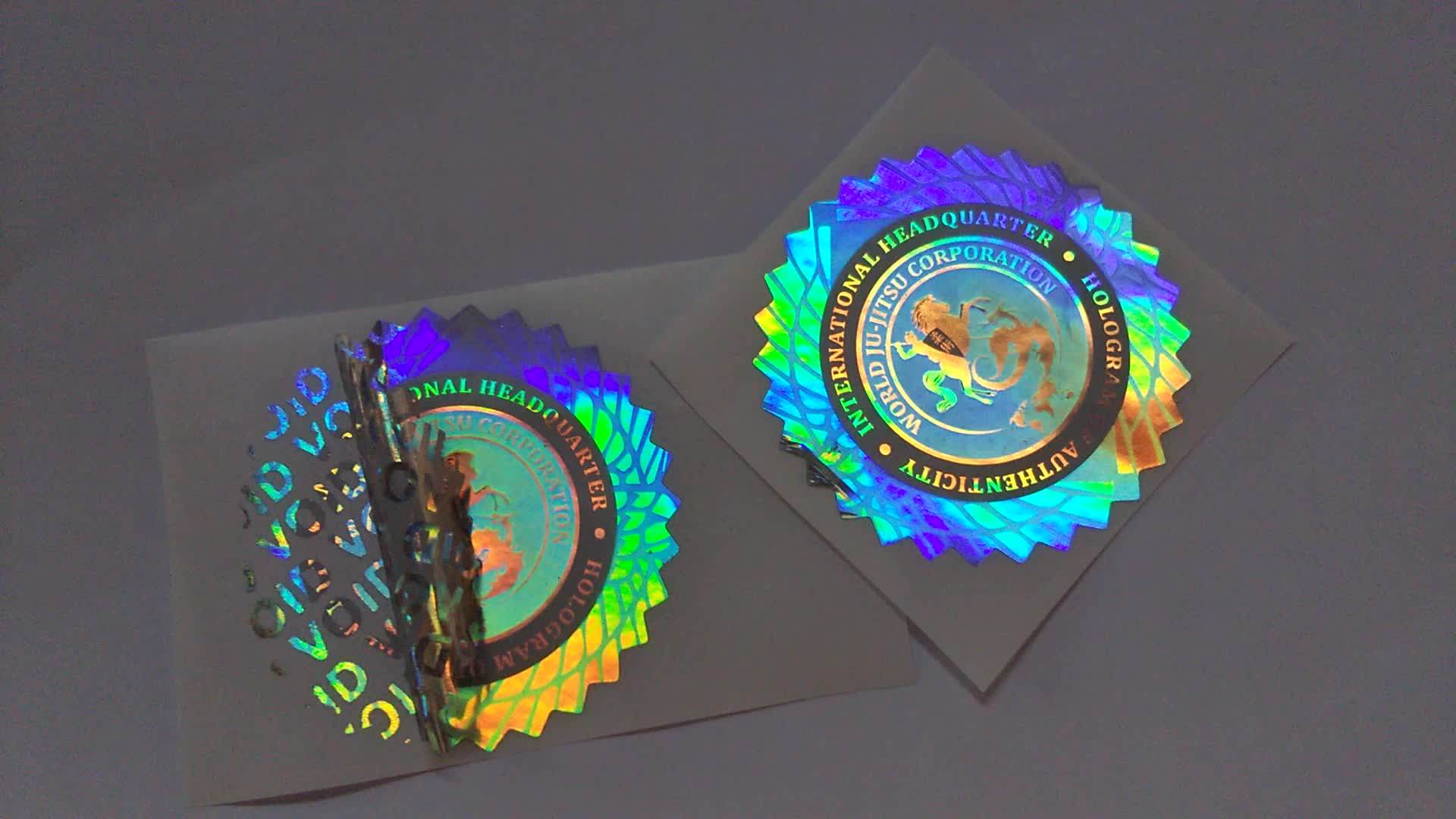 Anticounterfeiting Tamper Proof Adhesive Hologram Stickers