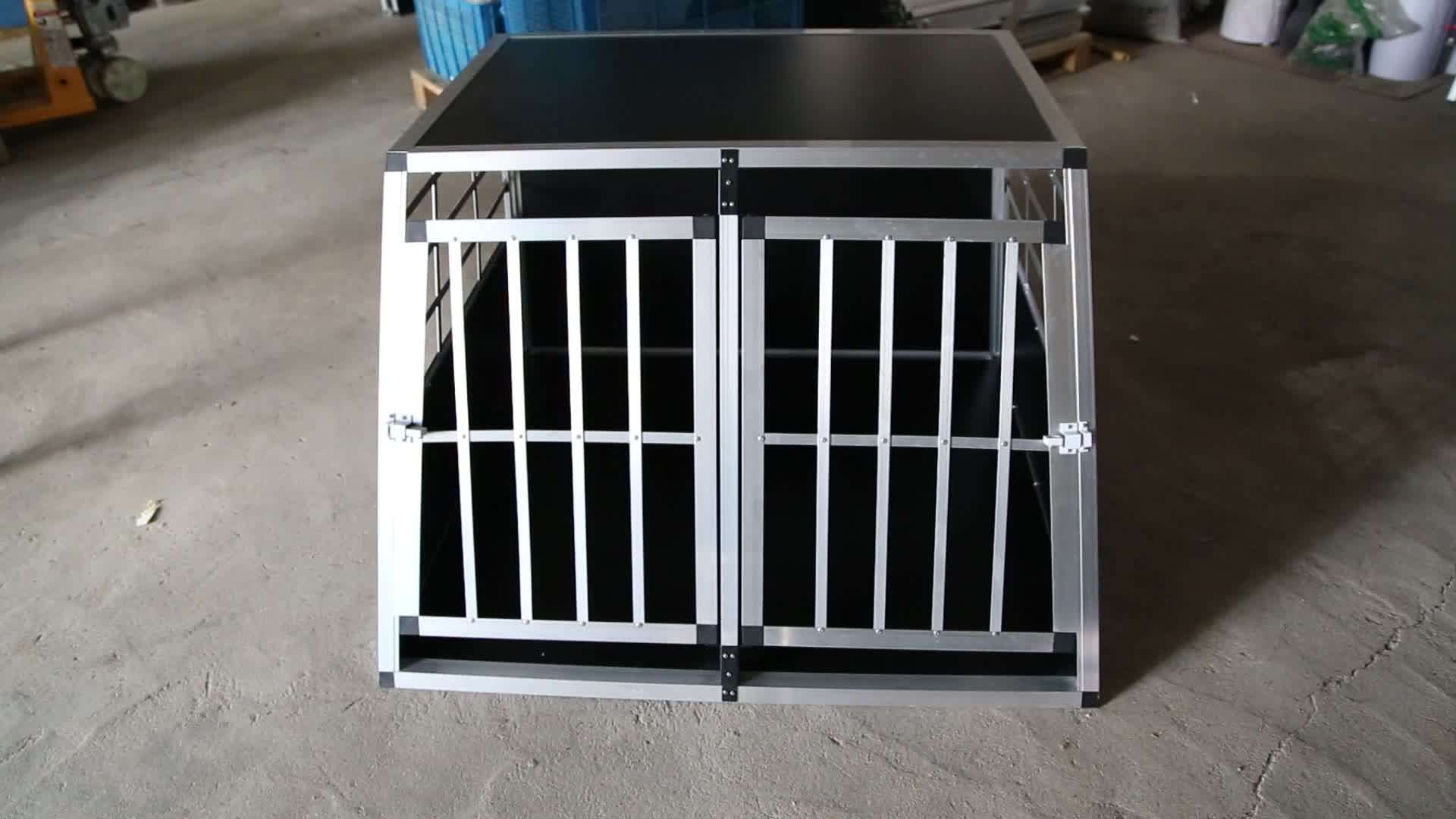 Dog Transport Box Xxxlarge Aluminium Travel Car Cage Carrier Crate Pet