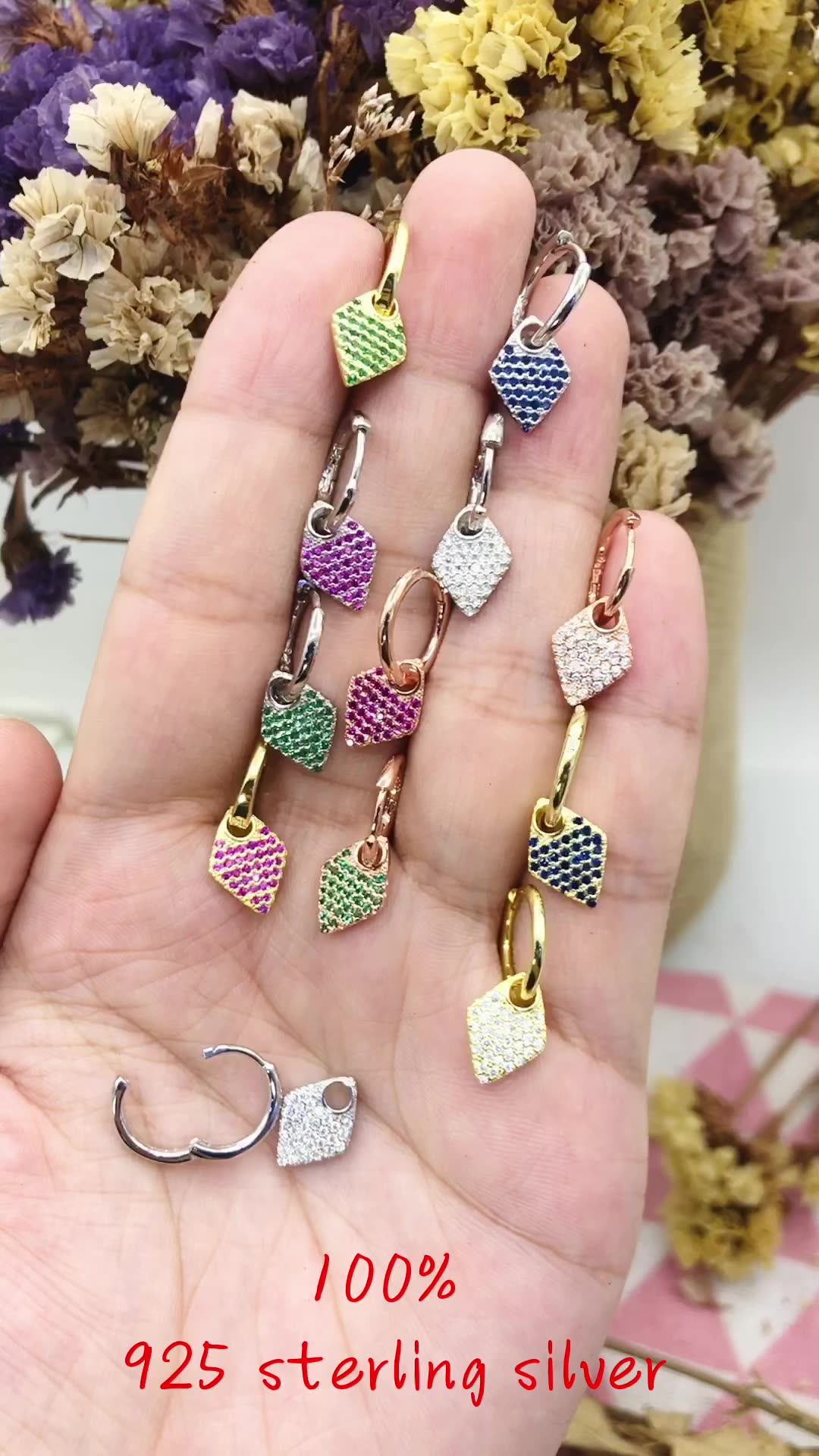 Elegant Fashion Jewelry 925 Sterling Silver Rhodium Plating