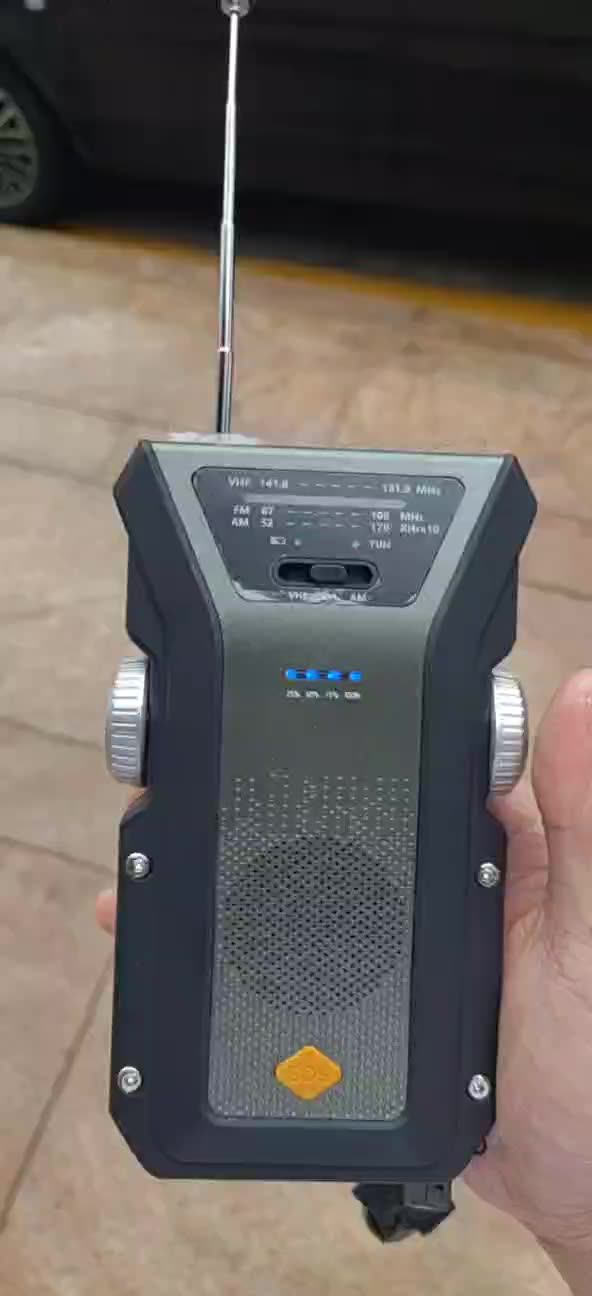 Oem Am/fm Vhf Ham Portable Emergency Hand Crank 4000mah Radio With Led