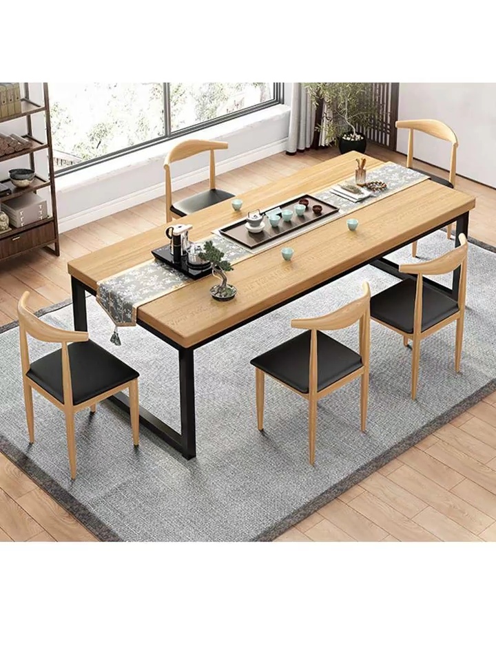 居家必备！新中式大板茶桌椅组合、让阳台秒变禅意空间✨