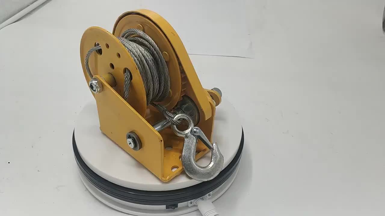 1200lbs Hand Crank Worm Gear Winch,Marine Twoway Selflocking Gear