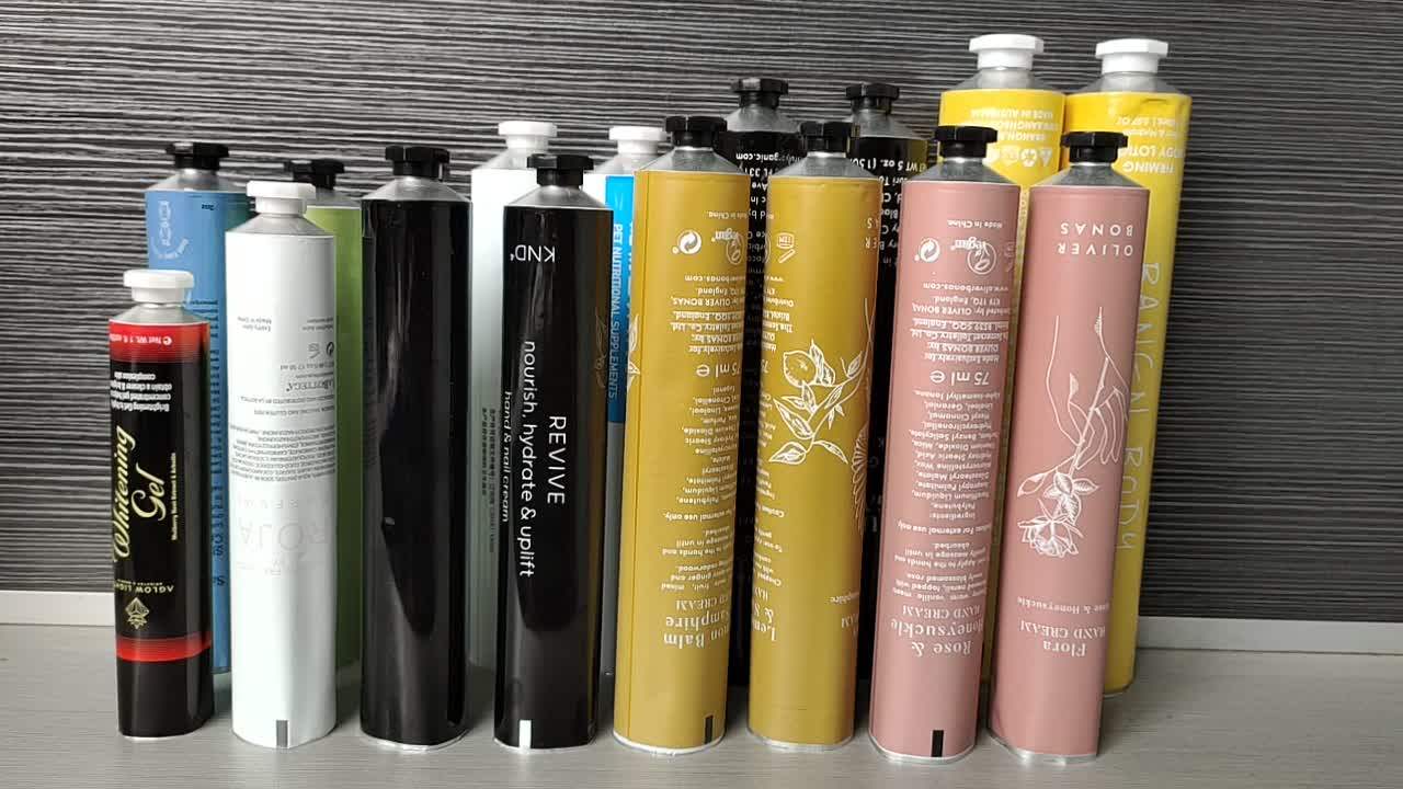 Cosmetics Company Used Pure Aluminium Tube Bottom Foldable Metal Tubes