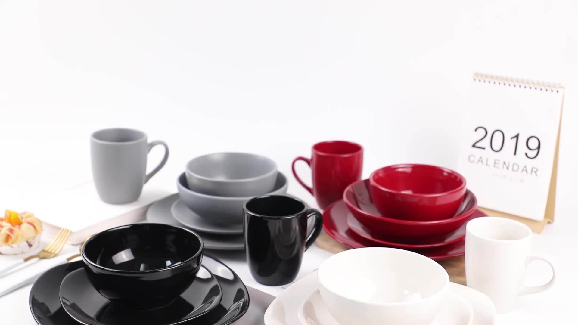 Hot Selling Unique Ceramic Colorful Dinnerware Sets Luxury China Dinner