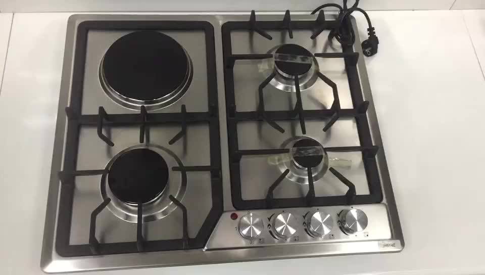 Cheapest Price 4 Burners Stainless Steel Gas Hob With Italy Sabaf
