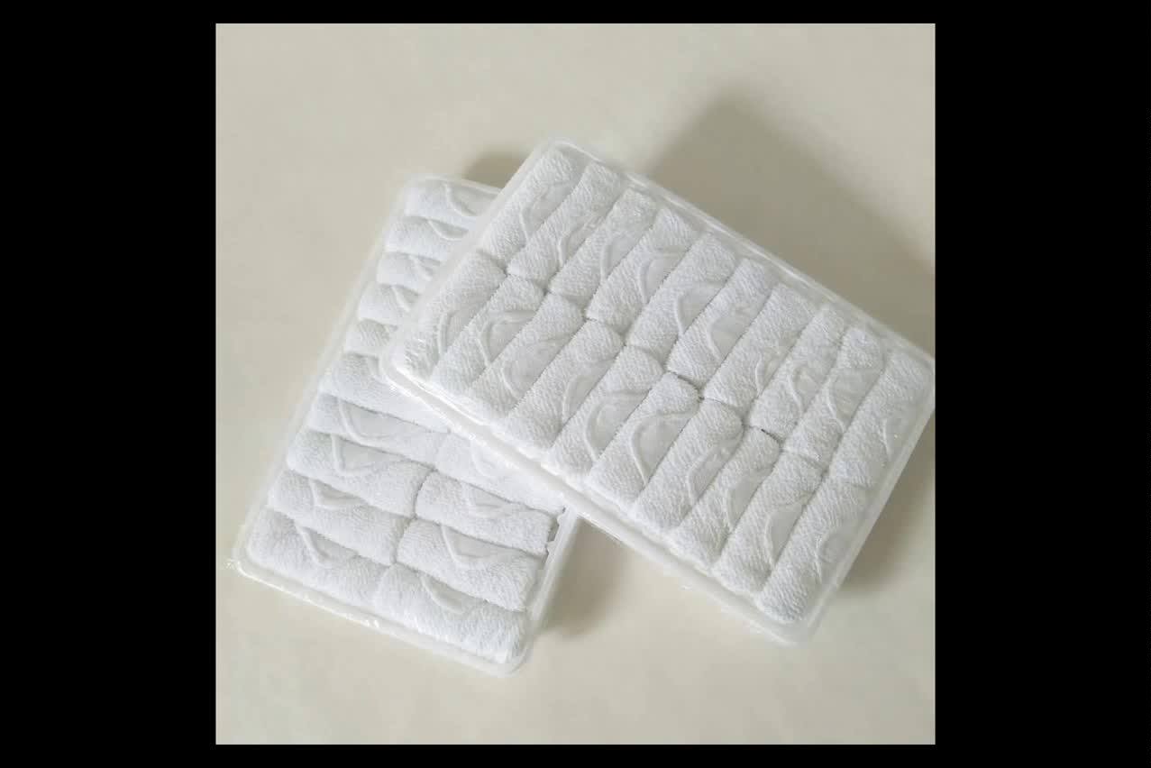 Small Roll Hand Cotton Towel Airline Hot Towels For Restaurants And