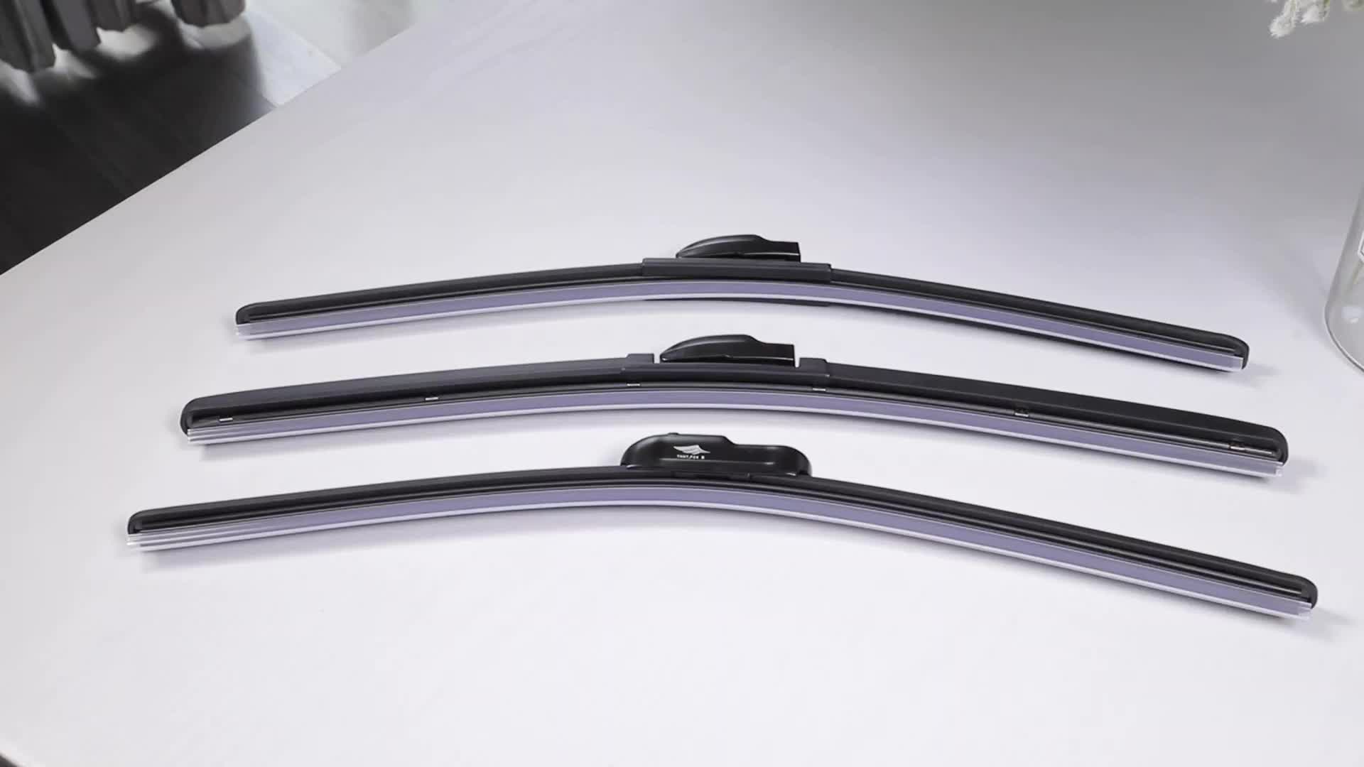 Multiadaptors Double Windshield Wiper Blade With Natural Rubber For