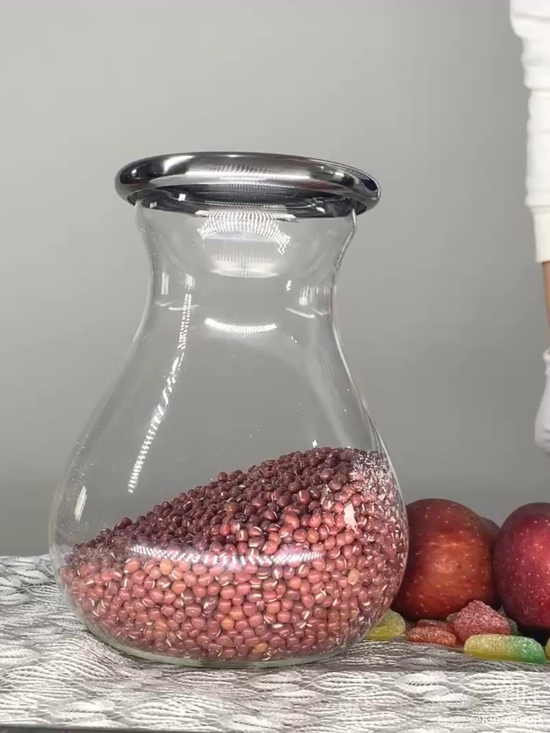 Glass Canister Set For Kitchen With Lids Tight Seal For ...