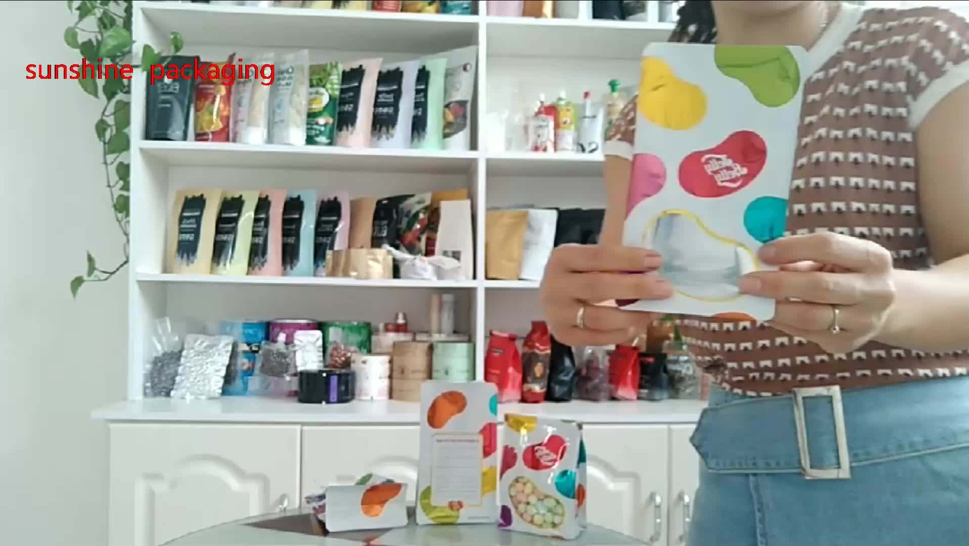 Plastic Bag Packaging For Gummy Candy Heat Sealing Plastic Candy