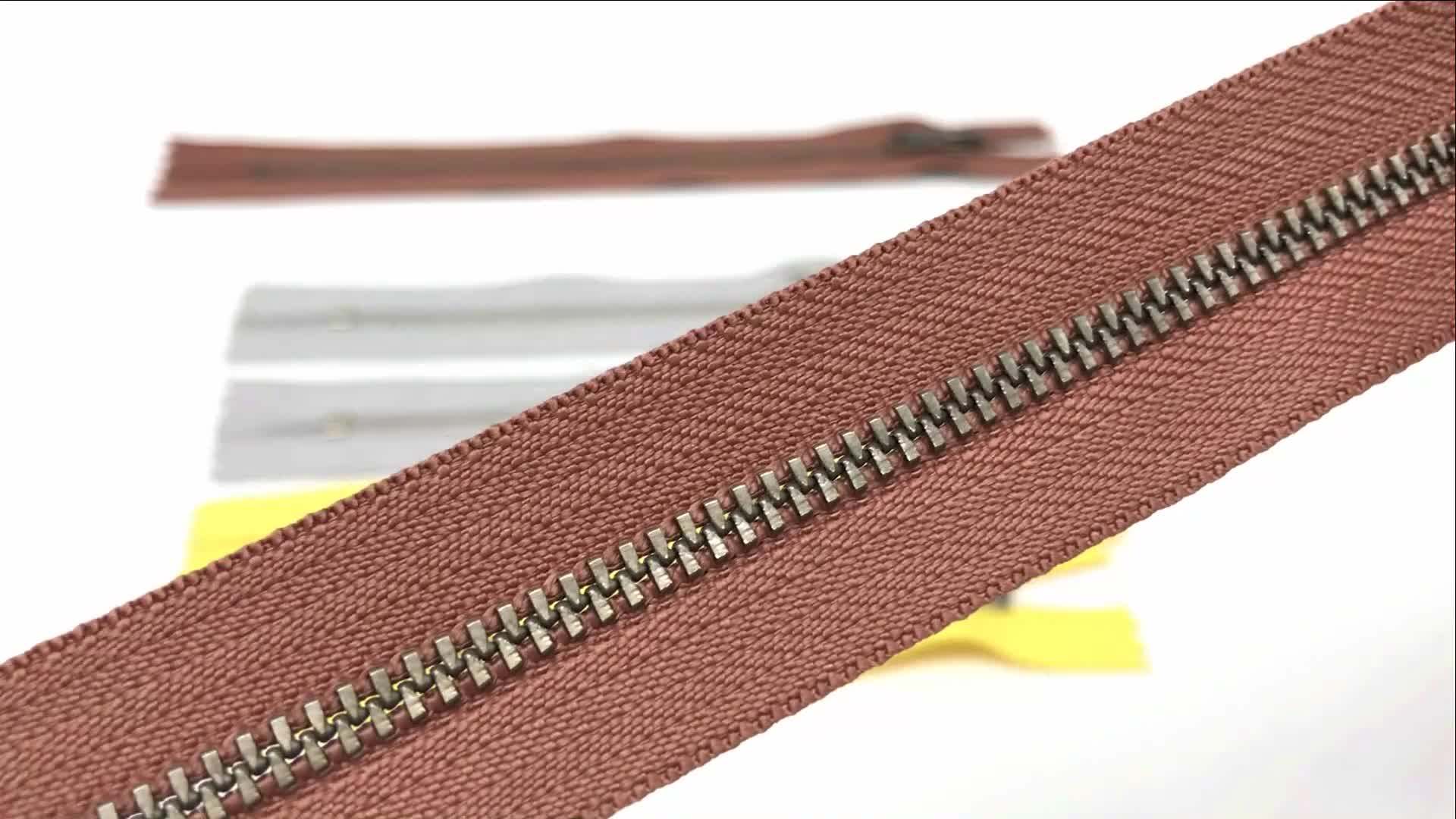 High Quality Cheap Zipper Copper Metal 4 Short Decorative Zippers With