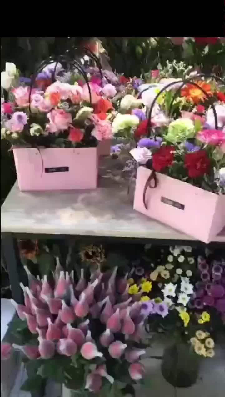 Zl Waterproof Pink Floriculture Flower Arrangement Kraft Paper Foldable