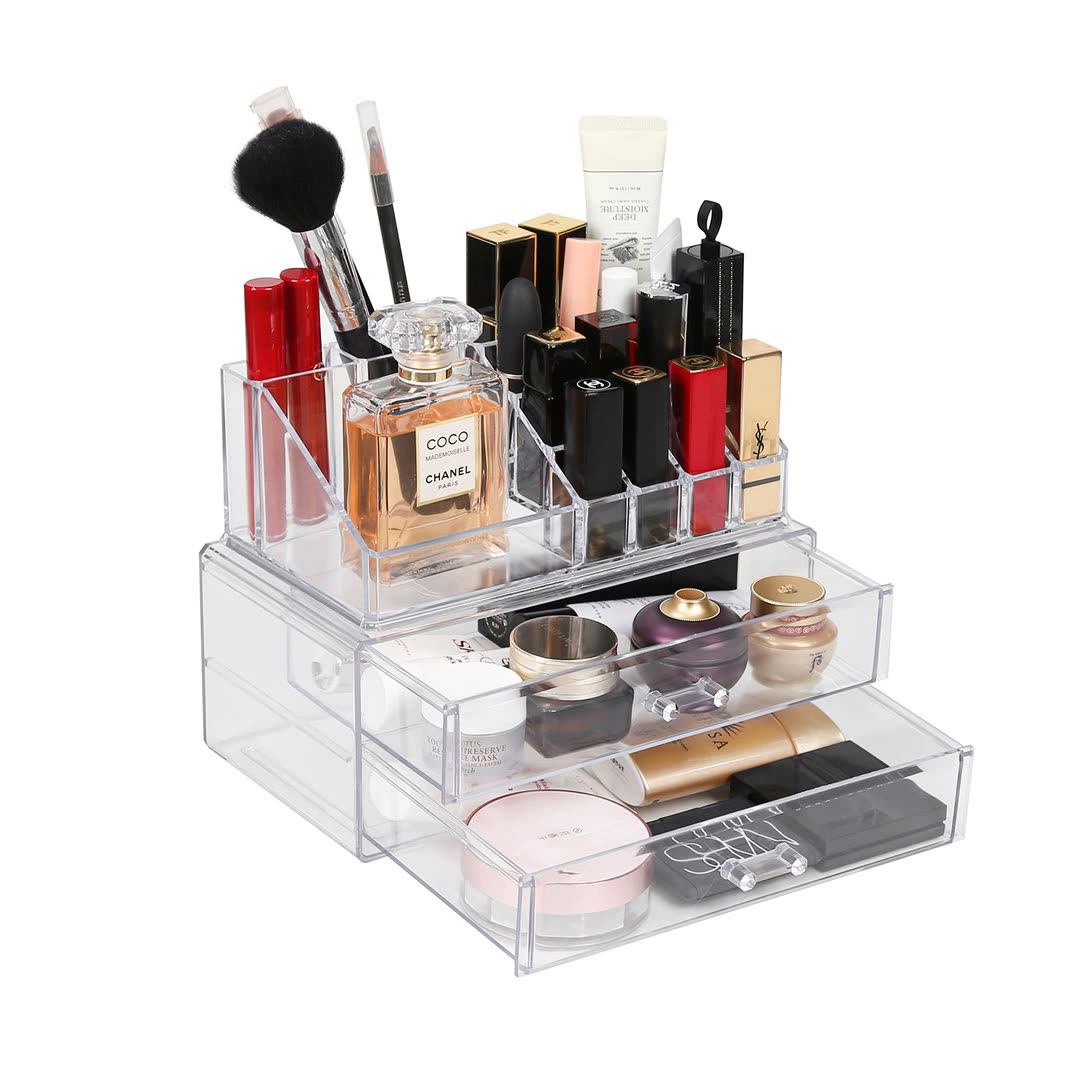 Makeup Cosmetic Storage Organizer Two Pieces Set,Jewelry,Accessories