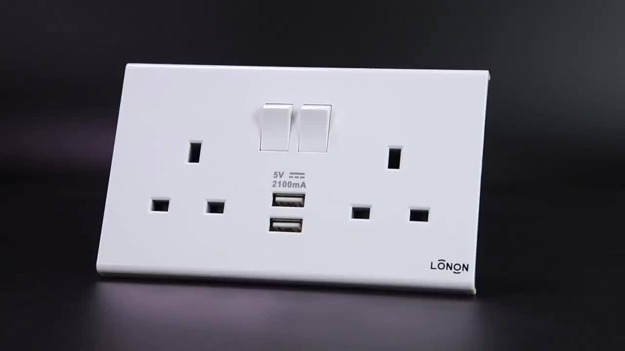 Cheap Price Electrical Type 3 Gang 6 Pin 2 Usb Multi Switch Socket With